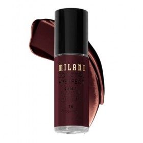 Milani Conceal + Perfect 2-in-1 Foundation + Concealer - Cool Cocoa 1 Fl. Oz. Cruelty-Free Liquid Foundation - Cover Under-