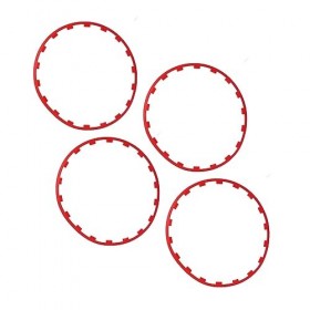 Protecteur de Garniture de Bord de Roue Anti-abrasion Accrocheur Anneau de Garde de Roue Rouge Résistant aux Chocs Esthétique