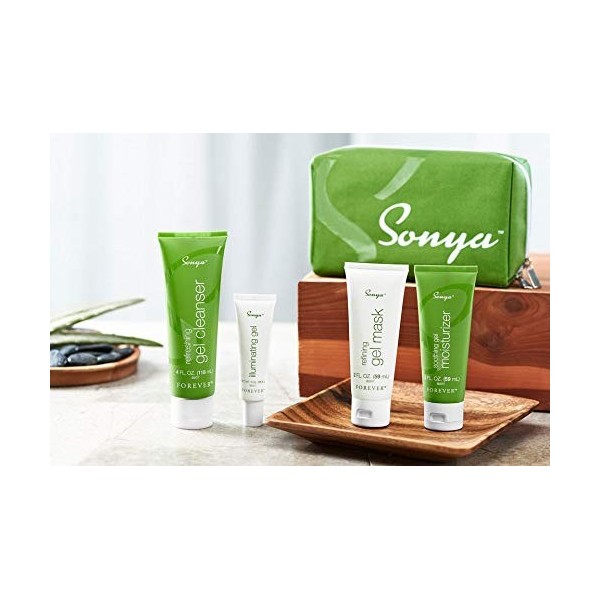 Forever Sonya Daily Skincare System | Soin du visage | Tous les produits à base daloe vera | Quatre produits de soin | Hydra