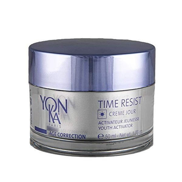 Yon-Ka Time Resist Jour 50ml - Crème de Jour Anti-Âge - Complexe Activateur de Jeunesse et Acide Hyaluronique - Réduit les ri