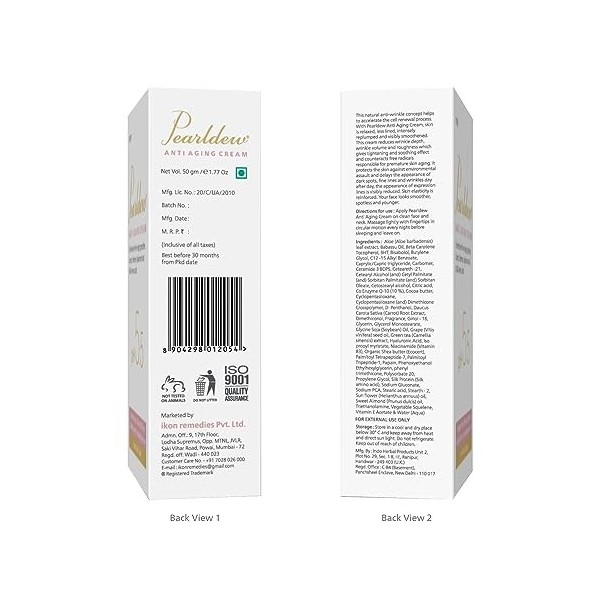 LOGY Crème anti-âge 50 g | à lhuile damande, à laloe vera, à lhuile de babusa, au bisabolol, au beurre de cacao, au thé v