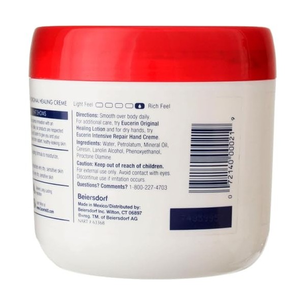 Eucerin La guérison originale Crème Riche 16 oz Pack de 3 