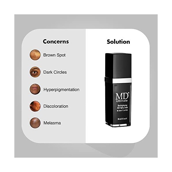 MD Facteur ultime Crème Anti vieillissement qui Illumine la peau, Minimise Pores et Imperfections Pour un teint éclatant, tei