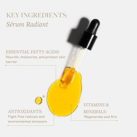 French Farmacie Serum Radiant | Sérum visage Booster dÉclat | Vitamines et Minéraux Régénérants | Soin Visage Femme Antioxyd