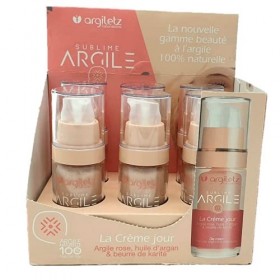 ARCILIA - CARTON PRESENTOIR DE 6 CREMES DE JOUR POUR LE VISAGE ARGILETZ - SOIN DU VISAGE NATUREL ET BIO CRÈME RICHE NON GRASS