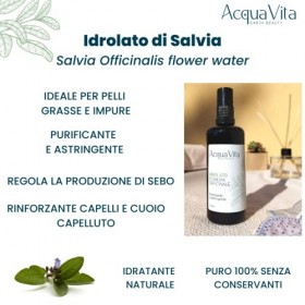 Ensemble peau grasse impure, Salvia officinalis, acide hyaluronique, collagène, bambou, pastèque