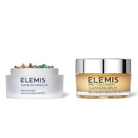 ELEMIS Gélules de récupération cellulaire skin bliss,capsule anti-âge pour purifier,nourrir la peau + ELEMIS Baume nettoyant 