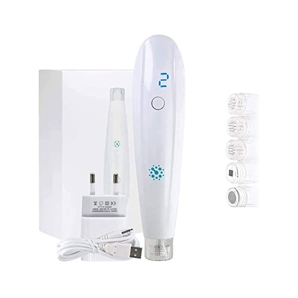 Microneedling Pen H2 Stylo Microneedling Automatique Sérum Applicateur Pen Pour Soin De La Peau, Anti-Rides Anti Cellulite, A