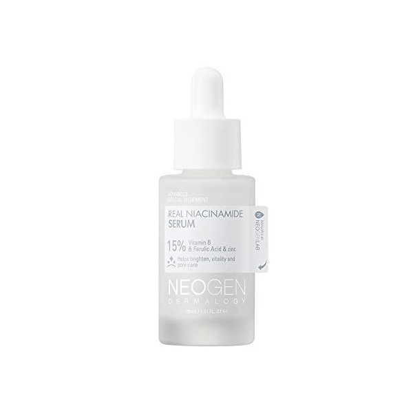 DERMALOGY by NEOGENLAB Sérum Real Niacinamide 15% 30 ml / 1.01 Fl Oz - Éclaircissant, Taches Brunes & Soin des Pores, Sérum