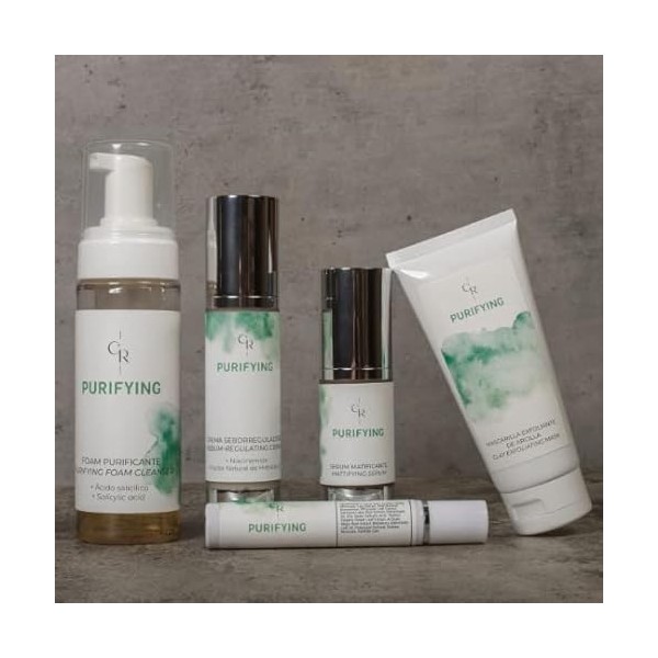 Pack Stop Acné/Mousse Purifiante 160 ml/Sérum Matifiant 30 ml/Crème Séborégulatrice 50 ml/Roll on 25 ml/Masque Exfoliant 100 