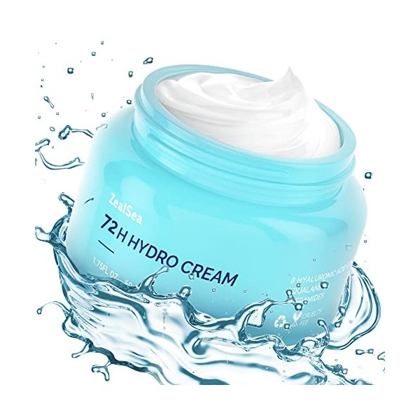 ZealSea Hydratant pour le visage, hydratant quotidien sans huile Crème hydratante légère pour le visage Crème hydratante pour