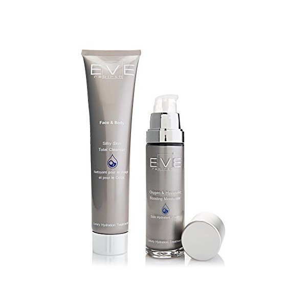 EVE REBIRTH Kit : Soin Hydratant Visage Oxygène, 50 ml + Nettoyant pour Visage/Corps Oxygène, 200 ml