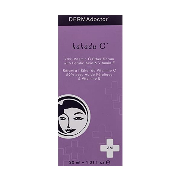 DERMAdoctor Kakadu 20282-7 Sérum à la vitamine C avec acide férulique et vitamine E, 30 ml