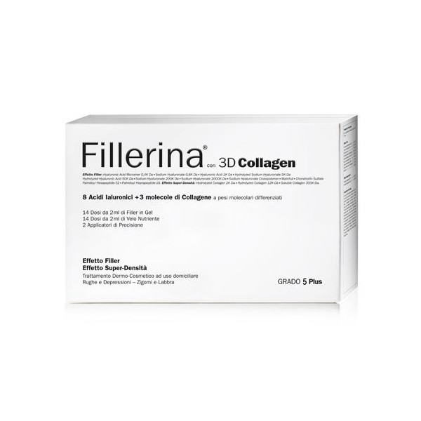 Labo Fillerina 3D Collagen 3 poids moléculaires Filler Gel + Voile nourrissante Grade 5 Plus