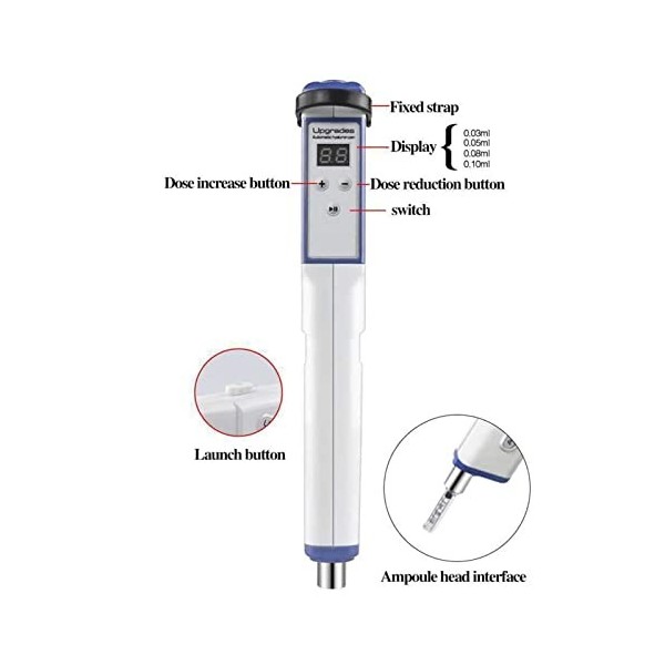 FISHAW Hyaluron Pen, Ensemble de stylos atomiseurs dacide hyaluronique de 5 Ampoules pour Le rajeunissement des Soins de la 