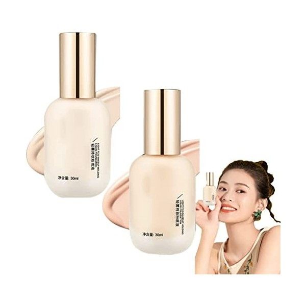 Hydrating Waterproof and Light Long Lasting Foundation, Concealer Cream Makeup, Matte Oil Control Concealer Foundation Cream,