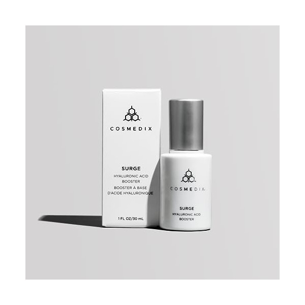 Cosmedix Surge Hyaluronic Acid Booster - Hydrates and Plumps Your Face for Vibrant Appearance - Brightens Skin with Vitamin C