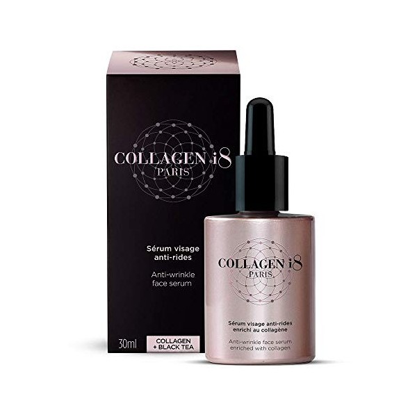 COLLAGEN i8 - Sérum visage anti-rides - Collagène + Thé Noir - 30 ml