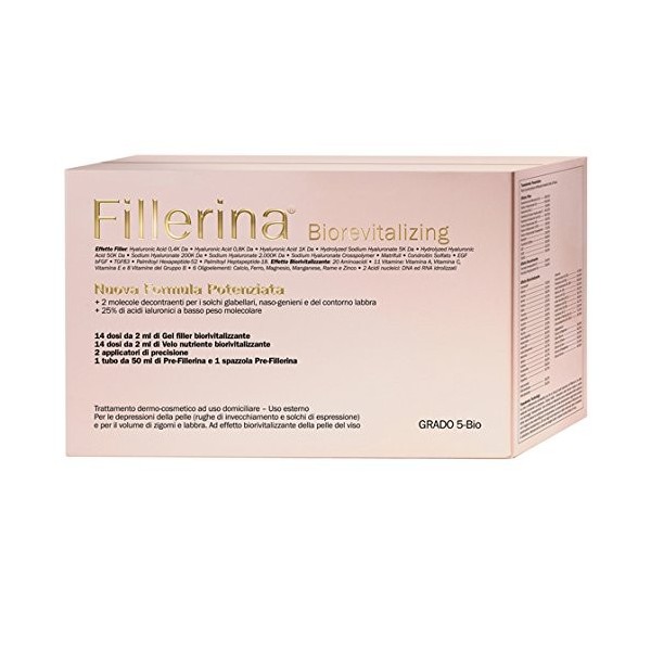 LABO FILLERINE BIOREVITALIZING Traitement Effet Filler Nouvelle Formule renforcée Pré-Fillerine + Filler Gel + Voile Nourriss