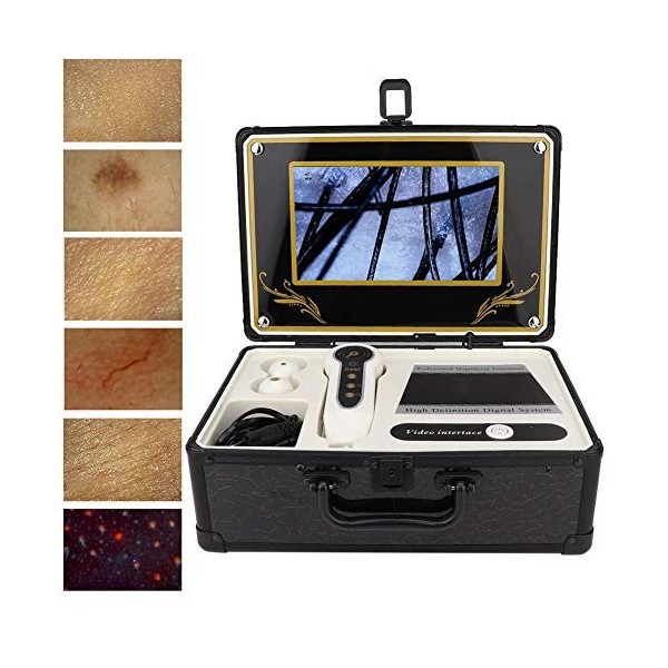 Diagnostic de la Peau Analyseur de Cheveux, 50x 200x Digital Dettecteur de Peau Humidité Testeur Analyseur de Peau Follicule 