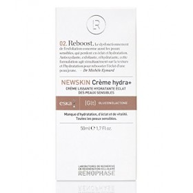 RENOPHASE-NEWSKIN Crème Hydra+ LA CRÈME LISSANTE HYDRATANTE ÉCLAT DES LABORATOIRES RENOPHASE,CONCENTRÉE EN GLUCONOLACTONE,ANT