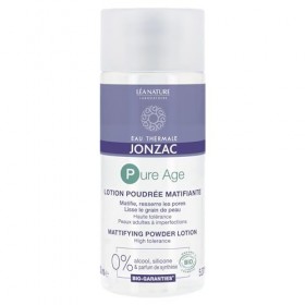 Eau Thermale Jonzac | Lotion Poudrée Matifiante – Pure Age | Soin double action : Anti-imperfections & Anti-âge | Lisse le gr
