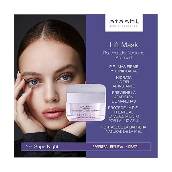 Atashi Supernight Lift Mask Single Dose, régénérateur de nuit raffermissant, 8ml