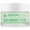 ARGANICARE - Crème de Nuit Anti-Rides - Soin Hydratant Visage à lAloe Vera - Pot 50 ml