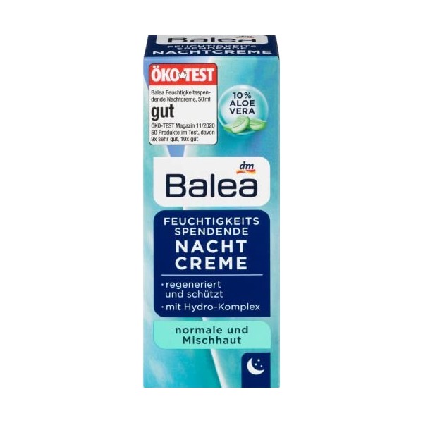 Balea Crème de nuit hydratante pour peaux normales et mixtes 50 ml