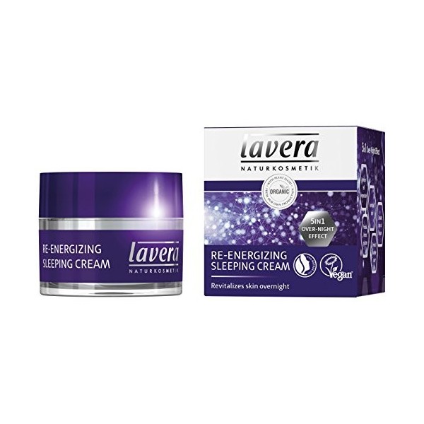 lavera Re-Energizing Sleeping Cream ∙ 5in1 Over-Night-Effect ∙ Anti-Ageing Moisturiser Night Cream ∙ Vegan ✔ Organic Skin Car