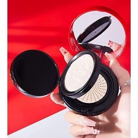 HKLI 2-in-1 Cushion & Powder Foundation, Magic Minerals Powder Foundation, Moisturizing Concealer Makeup Base Long Lasting wi
