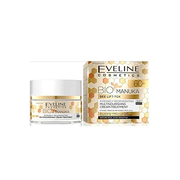 Eveline Cosmetics Bio Manuka Lift Crème Lifting Visage Jour/Nuit 60+ 50 ml