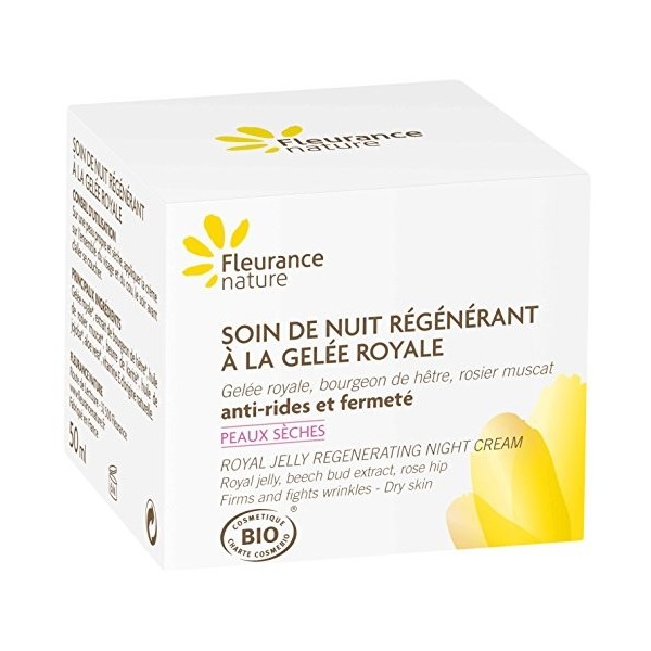 Fleurance Nature Soin de Nuit Régénérant à La Gelée Royale Cosmétique Bio 50 ml