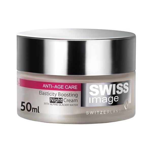 SWISS IMAGE ANTI-AGE 36+ - Crème de Nuit Élasticité - Ingrédients Naturels et Efficaces - Sans Parabens, Huile Minérale et Ph