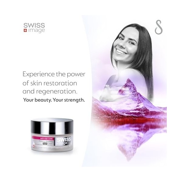 SWISS IMAGE ANTI-AGE 36+ - Crème de Nuit Élasticité - Ingrédients Naturels et Efficaces - Sans Parabens, Huile Minérale et Ph