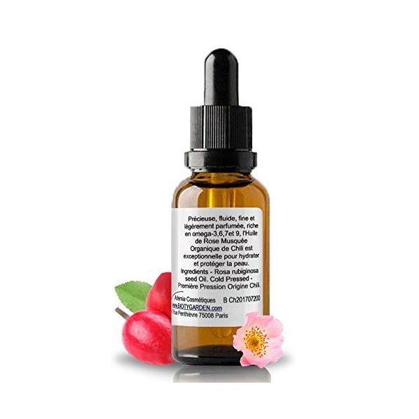 B.O.T cosmetic & wellness - Huile de rose musquée bio | Huile de rose musquée hautement concentrée | Thérapie de la peau et a