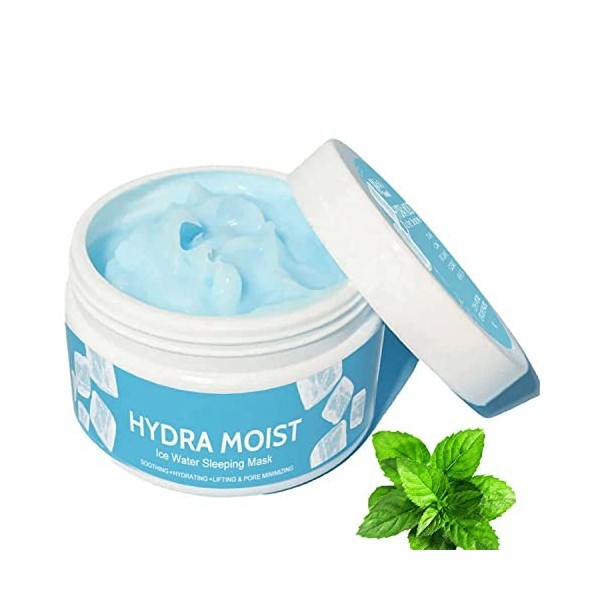Moist Ice Water Sleeping Mask,Moisturizer Skin Care Lotion Cream,Multi-Purpose Hydrating Collagen Hyaluronic Acid Cream Moist