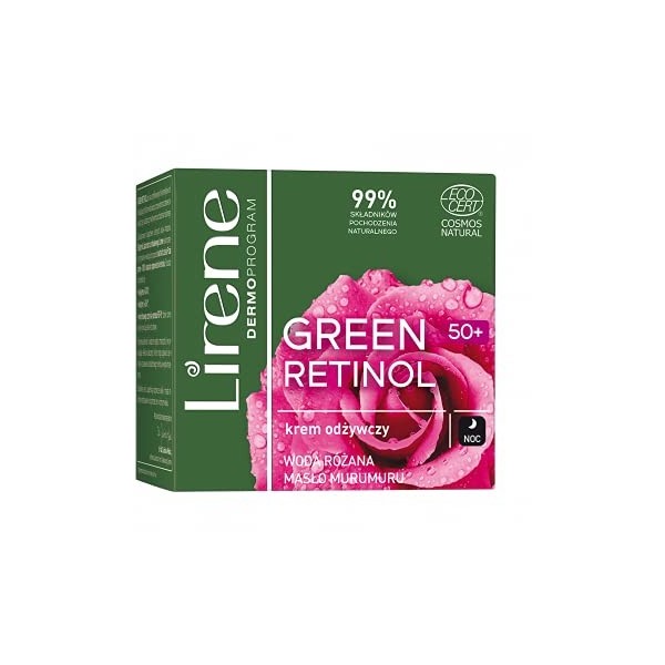 Lirene Green Rétinol Crème de nuit nourrissante 50+