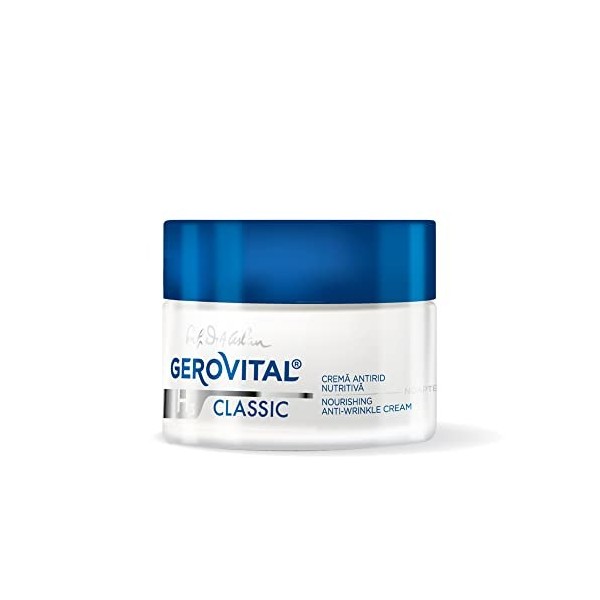 Crème Nourrissante Anti-Rides de Nuit, Régénère et Hydrate la Peau, Gerovital H3 Classic