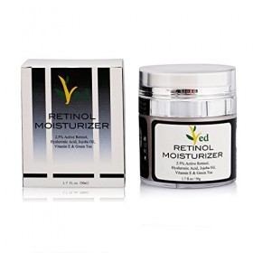 Crème hydratante Ved Retinol | avec acide hyaluronique, vitamine E, thé vert et huile de jojoba | crème jour et nuit | élimin