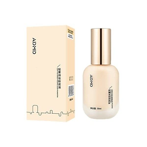 Hydrating Waterproof And Light Long Lasting Foundation - Admd Light Fog Makeup Holding Liquid Foundation, Creamy Liquid Found