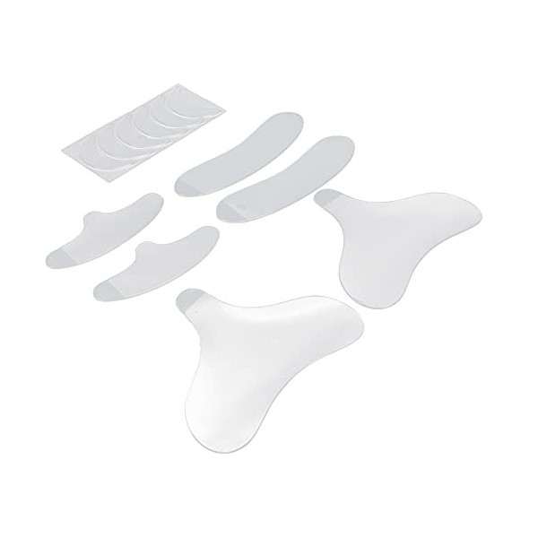 Patchs anti-rides, patchs anti-rides transparents en silicone lavable pour le visage pour la poitrine pour le cou pour le fro