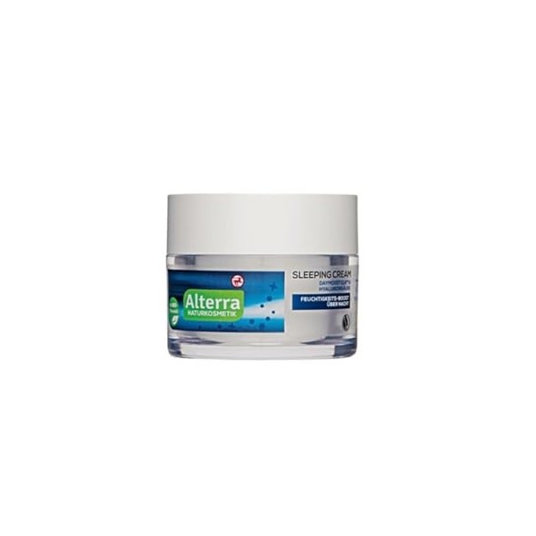 Alterra Crème de sommeil pour peaux fatiguées - 50 ml - Avec huile damande douce bio, Daymoist CLR & acide hyaluronique - Hy