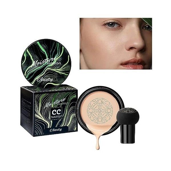 Mushroom flower Head Air Cushion CC Cream,Foundation BB Cream Concealer Long-lasting Nude Makeup Moisturizing Brightening Oil