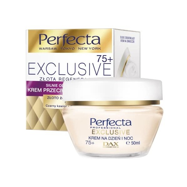 Perfecta Exclusive Golden Recovery, Crème anti-rides avec des céramides de jour et de nuit 75+