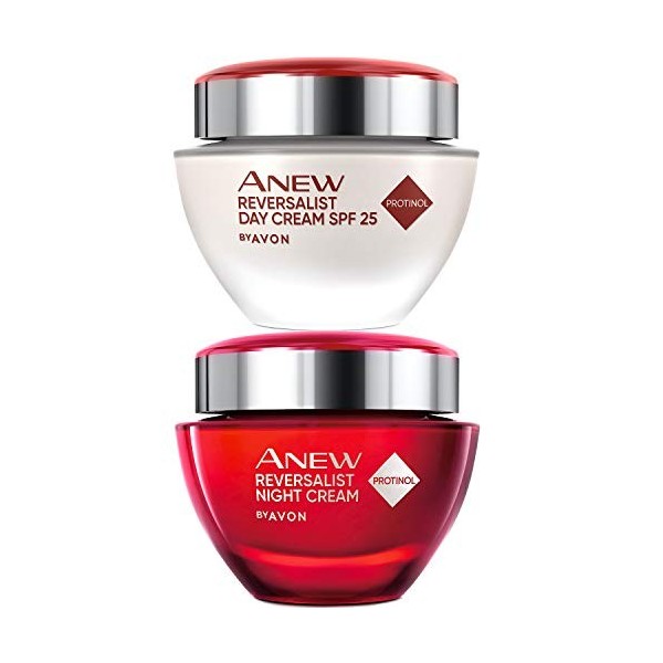 Anew Reversalist Day Crème perfectrice SPF 25 50 ml et crème revitalisante de nuit 50 ml avec protinol 50 ml