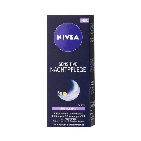 Nivea Sensitive Lot de 3 crèmes de nuit 50 ml