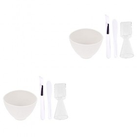 minkissy Lot de 2 bols en silicone pour masque dallaitement et spa - Accessoires de maquillage - Bol mélangeur pour masque -