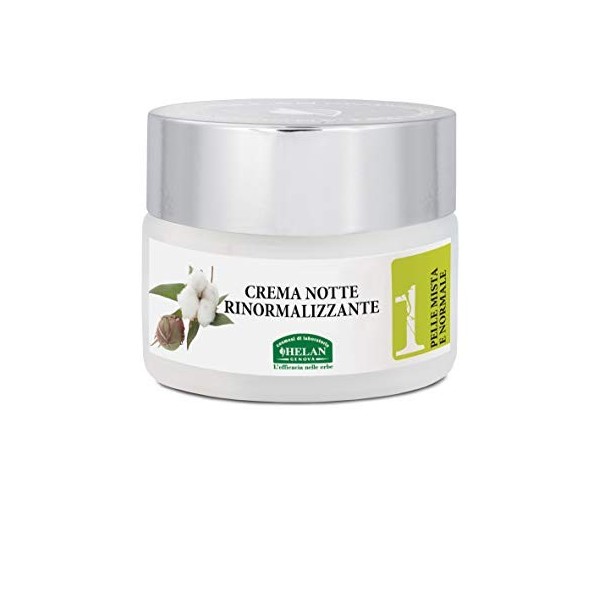 Helan, Linea Viso 1 - Creme Hydratante Visage de Nuit pour Peaux Mixtes, Idéal pour Soin Visage et Cou, Creme Visage avec Vit