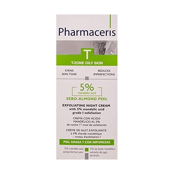 Pharmaceris T - Amande Sebo – Peel Crème de nuit exfoliante 5 % 50 ml .